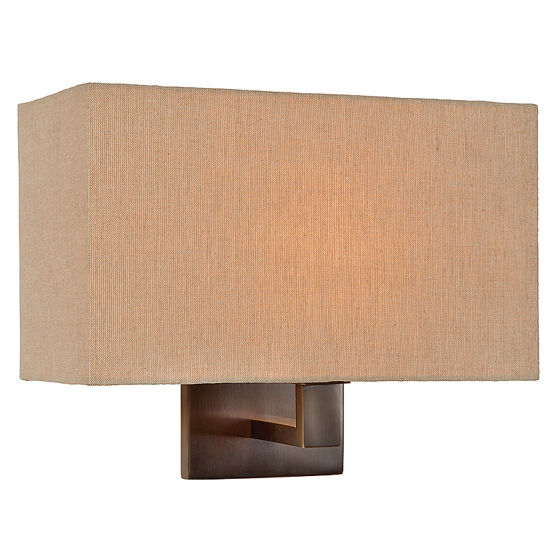 Zwarte metalen wandlamp Bogota met een witte linnen kap voor een modern en industrieel interieur en ideaal voor sfeer verlichting