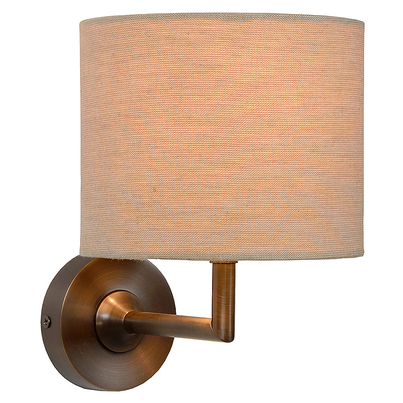 Atmooz wandlamp Lima met zwart metaal en witte linnen kap voor een industrieel en modern interieur by Atmooz
