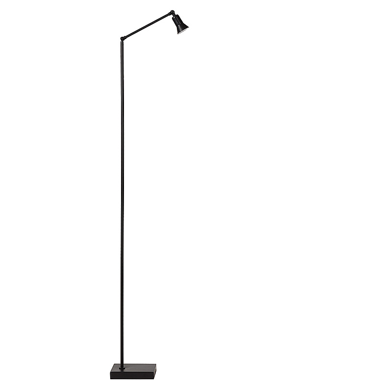 Minimal clean vloerlamp Java met een metale afwerking in het zwart perfect als leeslamp voor een industrieel en modern interieur