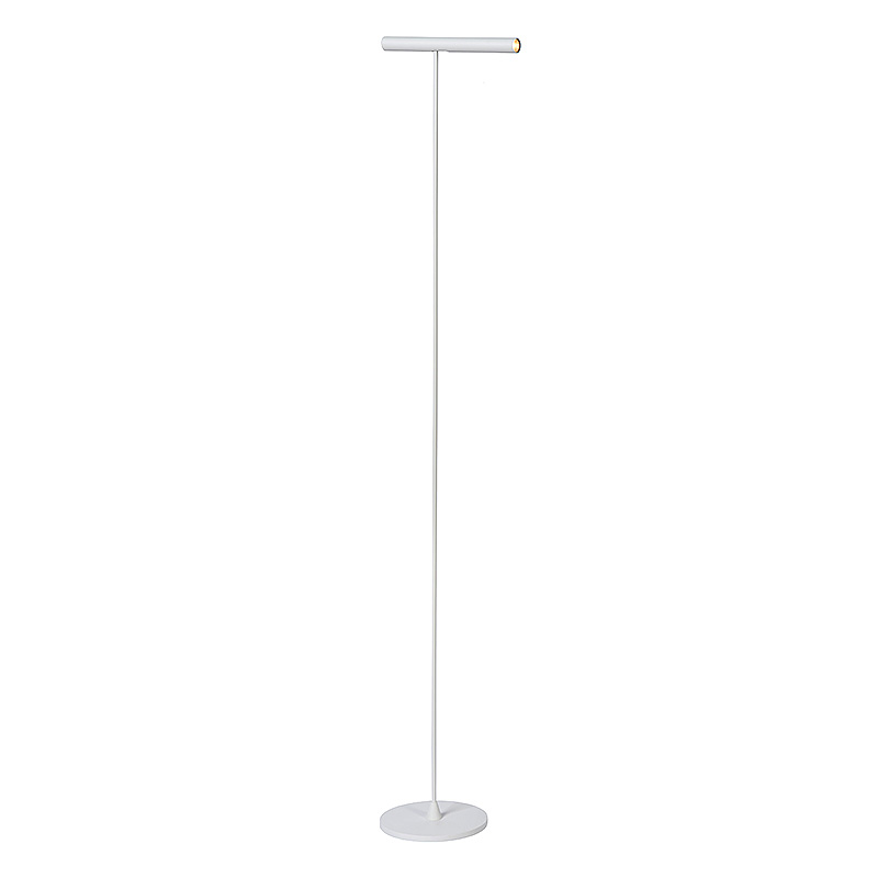 Moderne vloerlamp Stylo - wit met afwerking in een witte metalen frame en zwart binnenin voor een modern interieur van Atmooz