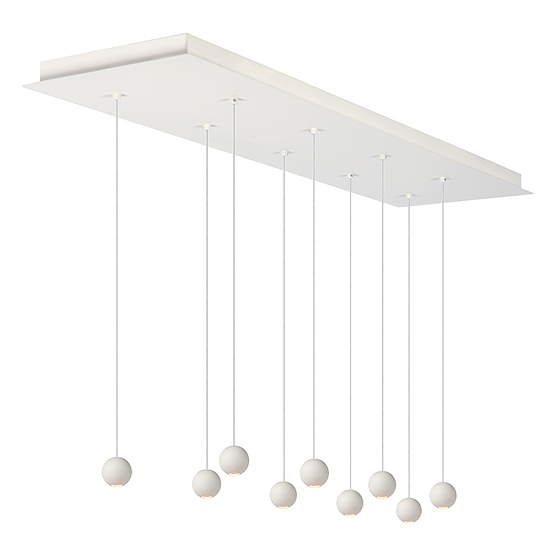 Moderne hanglamp Lucile met afwerking in het wit voor een industrieel en minimal clean interieur van Atmooz