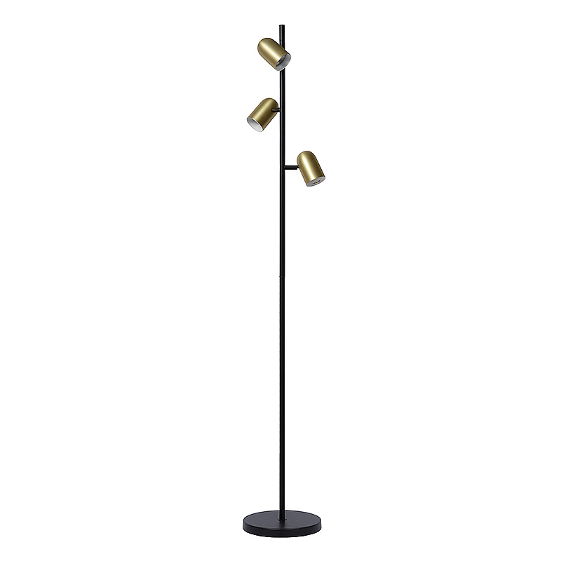 Minimal clean vloerlamp Jade met een metalen afwerking in het zwart voor een industrieel en modern interieur