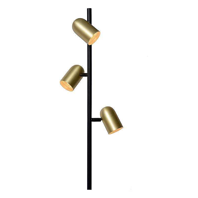 Moderne vloerlamp Jade met afwerking in een zwarte metalen frame voor een modern en industrieel interieur ideaal voor in de woonkamer