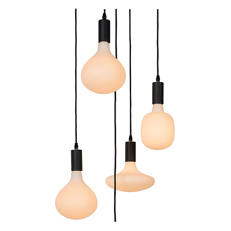 Hanglamp Manilla by Hanoi met zwarte metalen frame voor een industrieel en landelijk interieur ideaal als sfeerverlichting
