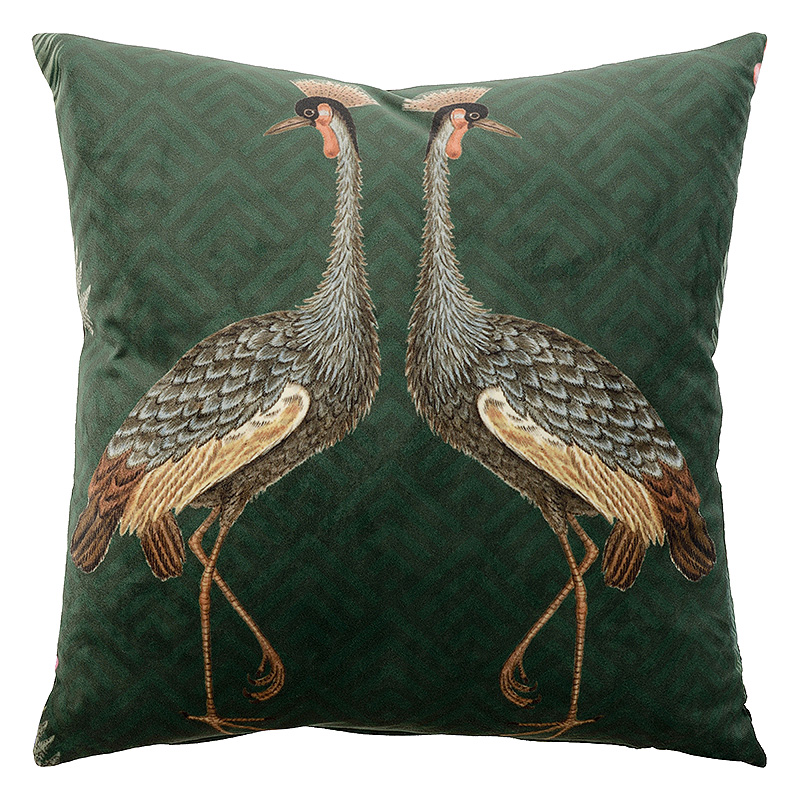 Kussen Bibi - Crane Velvet dark green