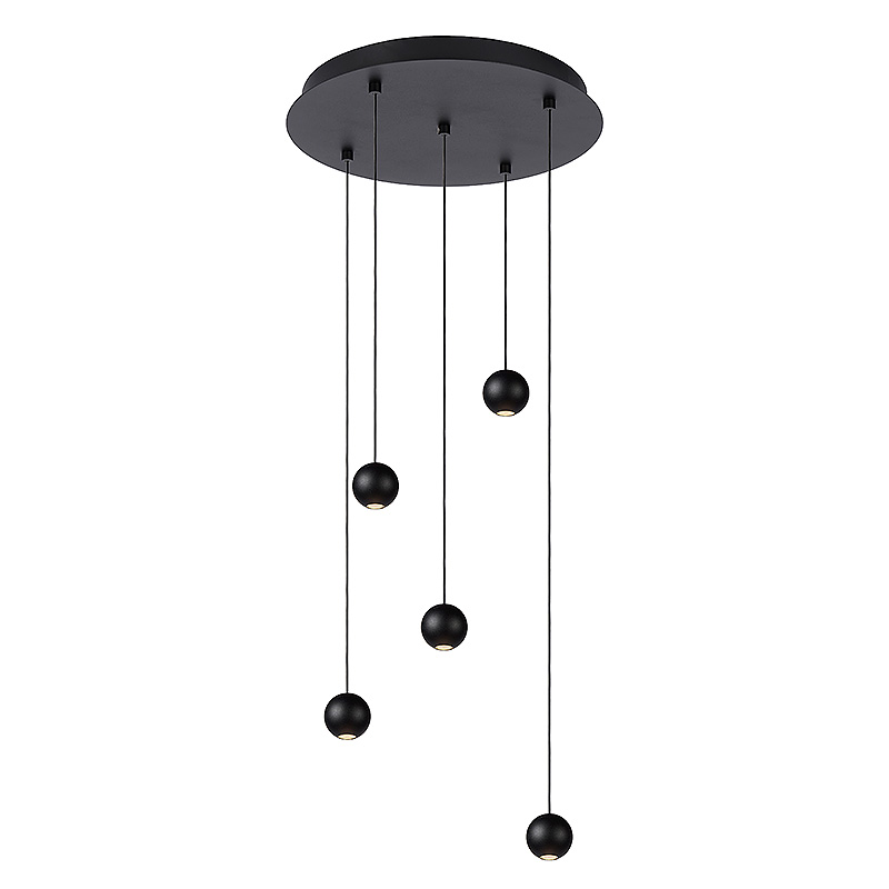 Hanglamp Balls 5 | zwart | rond