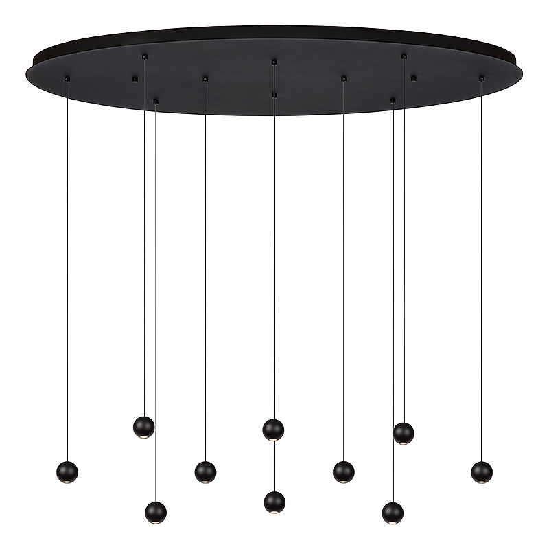 Hanglamp Balls 10 | zwart | ovaal