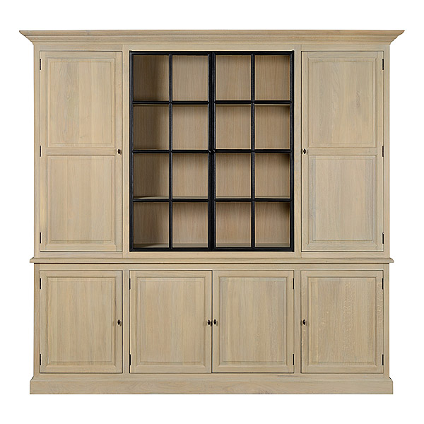 CABINET LANDSCAPE 4 PARTS - WOOD/IRON DOORS