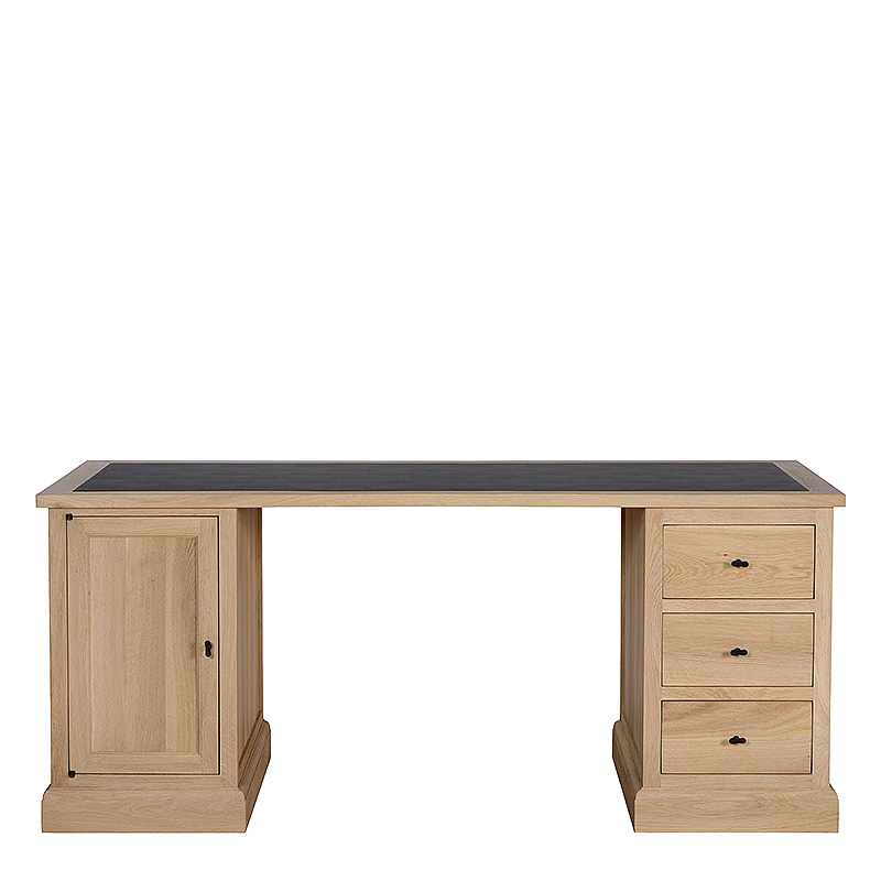 DESK CORBY 180 - WITH LEATHER TOP