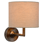 Atmooz wandlamp Lima met zwart metaal en witte linnen kap voor een industrieel en modern interieur by Atmooz
