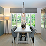 Moderne hanglamp Manoir 100 met zwarte metalen frame met helder glas voor industrieel en modern intrieur