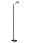 Moderne vloerlamp Java met afwerking in een zwarte metalen frame en goud binnenin voor een modern interieur van Atmooz