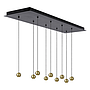 Moderne hanglamp Lucile met afwerking in het zwart en goud voor een industrieel en minimal clean interieur van Atmooz