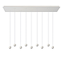 Minimal clean hanglamp Lucile met een metalen afwerking in het wit voor in de woonkamer in een industrieel interieur