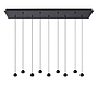 Hanglamp Balls 9 | zwart | rechthoek