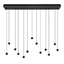 Pendant Balls 13 | black | rectangular
